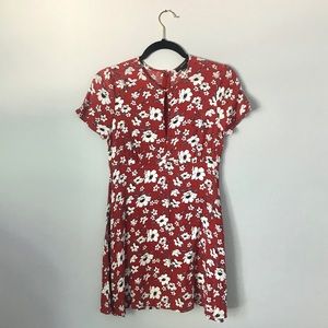 Forever 21 Red Floral Dress
